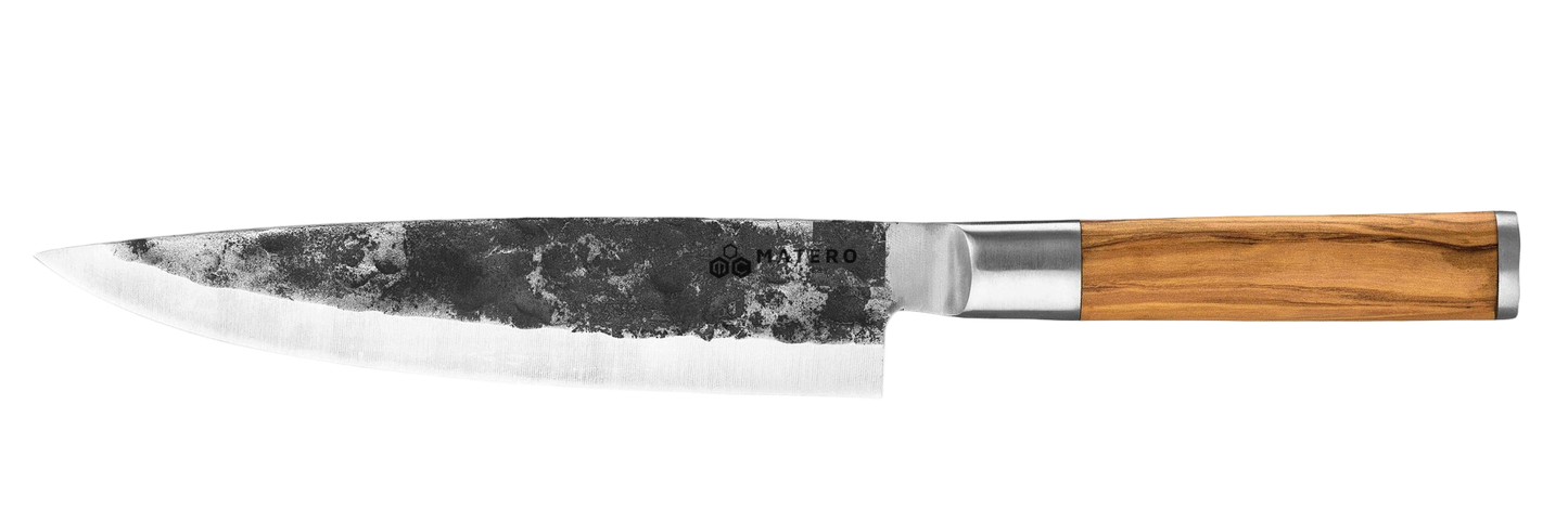 Kochmesserstahl / Olivenholz