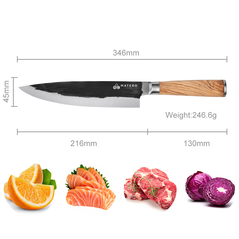 Aureo Olivenholz-Kochmesser 20 cm