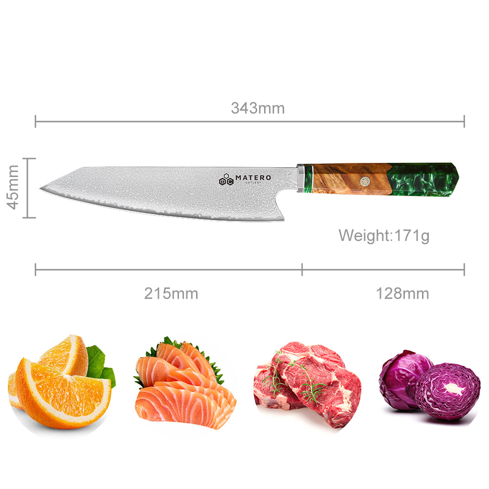 Forest Epoxid-Damast Kiritsuke 20 cm