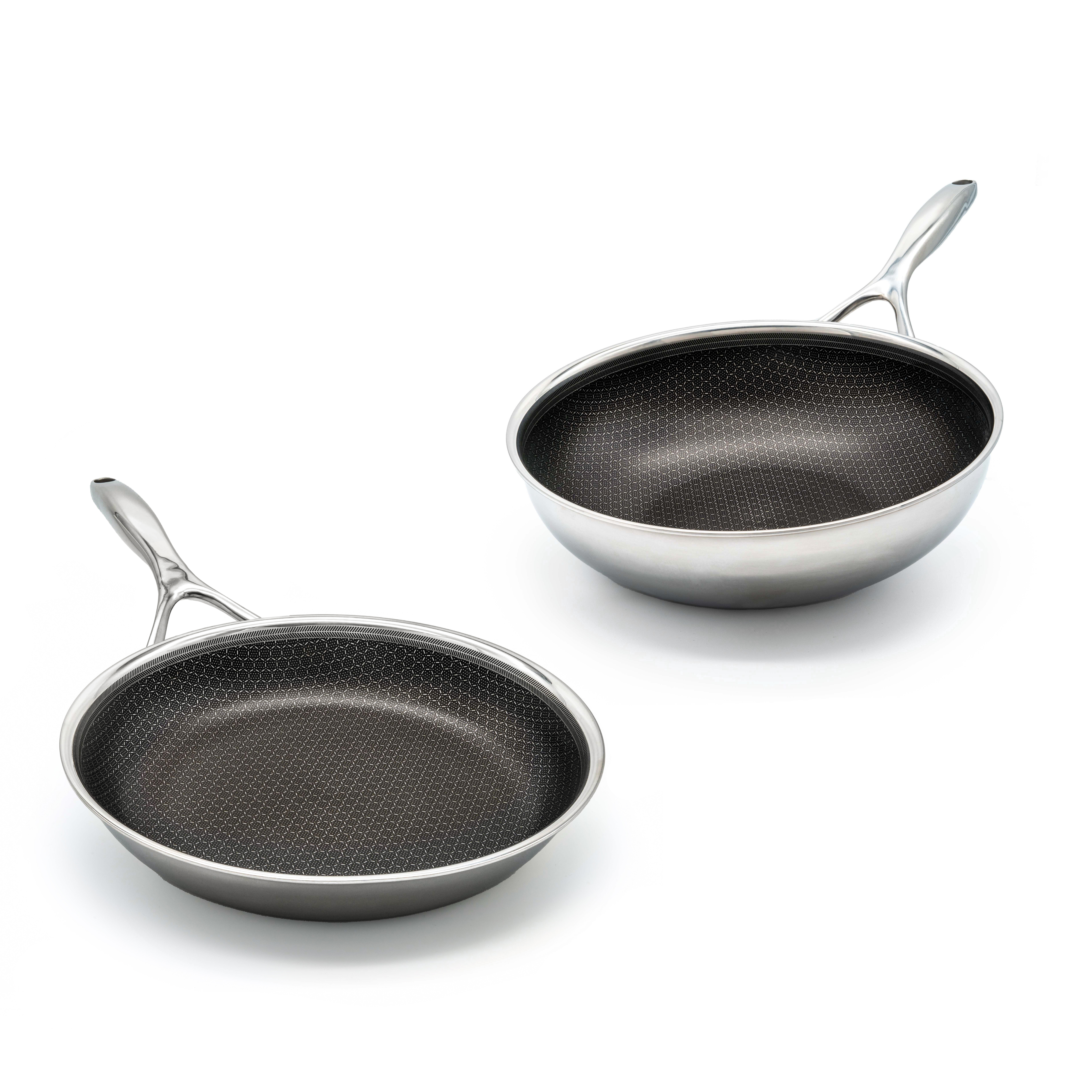 Hybrid-Bratpfanne und Wok, Pfannensatz Ø 28, 2-teilig